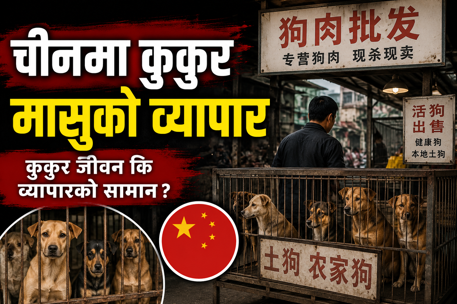 चीनमा चर्चित कुकुर चोरीपछि मासु व्यापारमाथि पुनः बहस सुरु
