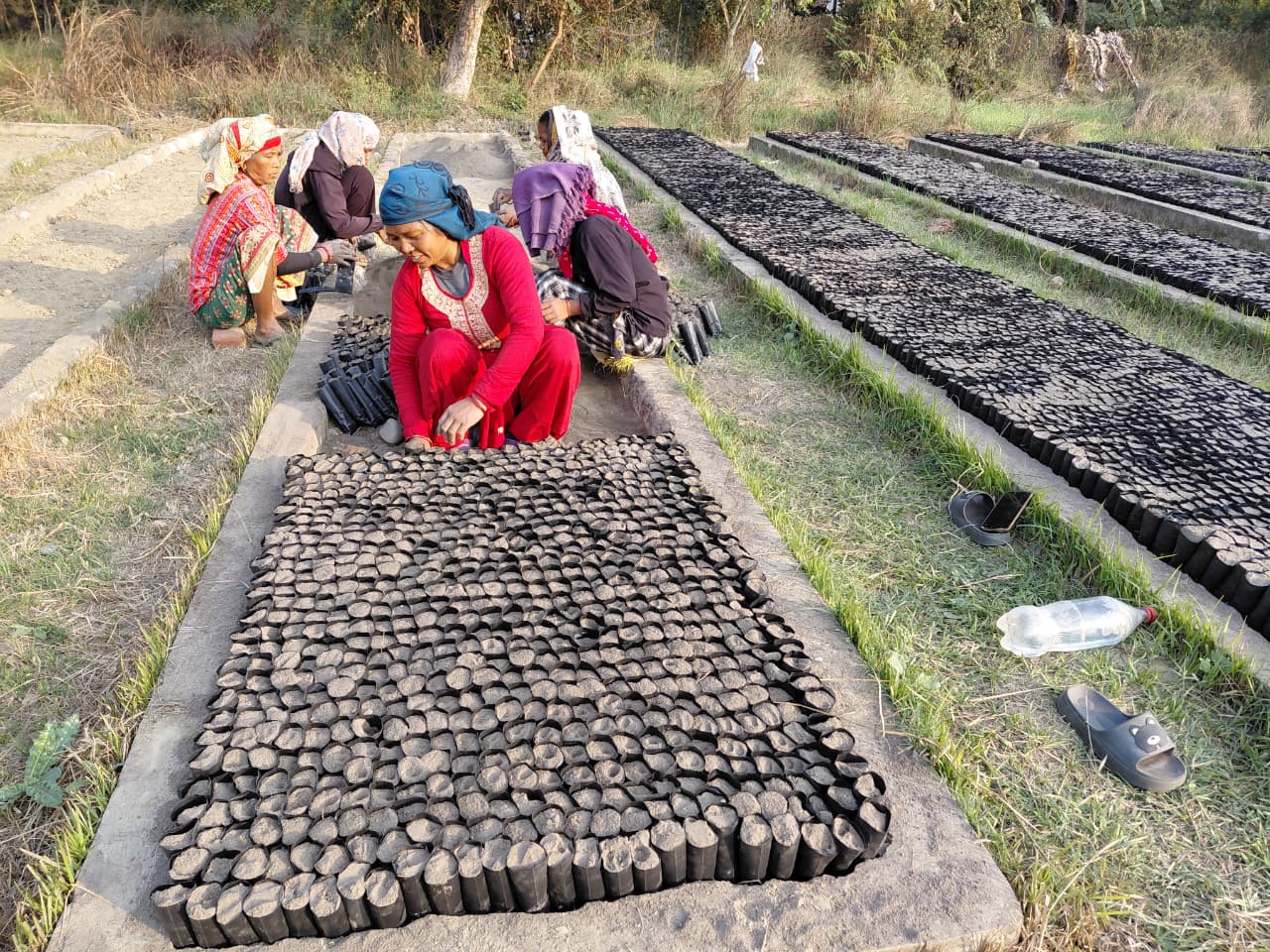 विरुवा उत्पादन गर्दै महिला कामदार