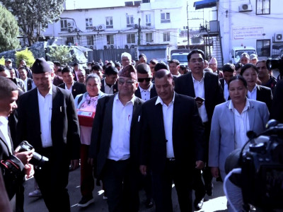 नेकपाले गर्यो निर्वाचन आयोग पुगेर सनाखत