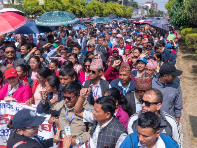 शिक्षकहरुको आन्दोलन आज पनि जारी