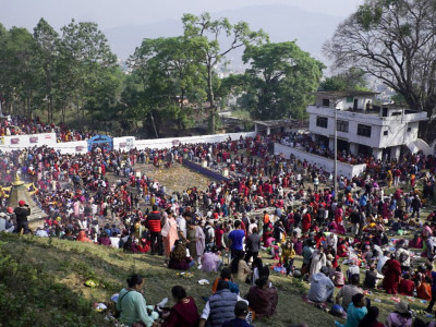 जन्मदिने आमाप्रति श्रद्धा र भक्ति: काठमाडौंको मातातीर्थमा घुइँचो (तस्विरहरु)
