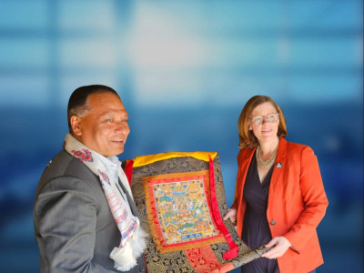 कुलमान घिसिङ र ब्रिटिस सांसद एलेक्स बेकर बिच भेटवार्ता