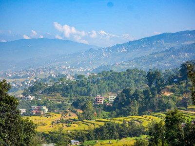 भक्तपुर भंगालबाट देखिएको तुवालोले छोपेको गौरीशंकर हिमाल (तस्बिरहरु)