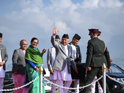 राष्ट्रपति पौडेल आज स्वदेश फर्किदै