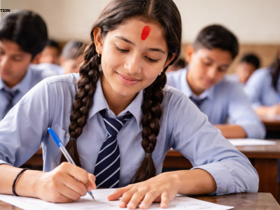 काठमाडौंमा एसइइ दिने विद्यार्थिहरु (तस्बिरहरु)