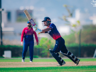 विश्वकप लिग–२ : यूएईविरुद्ध कप्तान पौडेलको सेन्चुरी पूरा