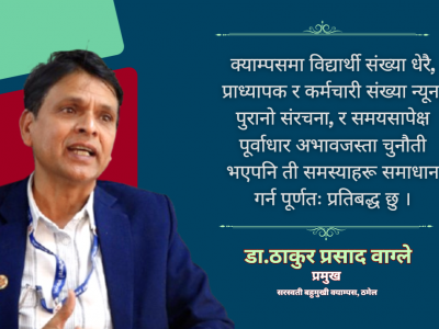 आर्थिक अनुशासन क्याम्पस प्रमुखकै कार्यकक्षबाट सुरु हुन्छ : क्याम्पस प्रमुख वाग्ले
