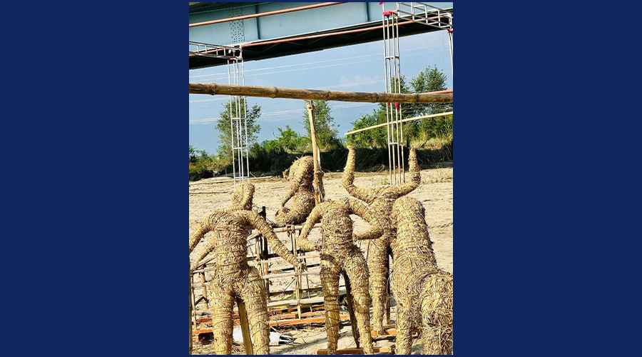 छठ पूजाका लागि जलाशय सजावट सुरु