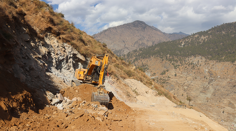 हुम्ला–मुगु–कर्णाली सडक खण्डको गमगढी–सोरु खण्डको निर्माण रफ्तारमा